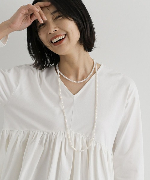 BARNYARDSTORM（バンヤードストーム）の「BARNYARDSTORB / ショートパールネックレス40（ネックレス・レディース・ホワイト・FREE）」の3枚目の写真