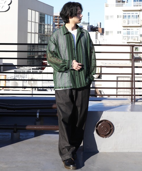 ８(eight)（エイト）の「レースシアーオーバーシャツ（シャツ/ブラウス・メンズ・レッド/グリーン/オフホワイト/ベージュ・MEDIUM/LARGE）」の18枚目の写真