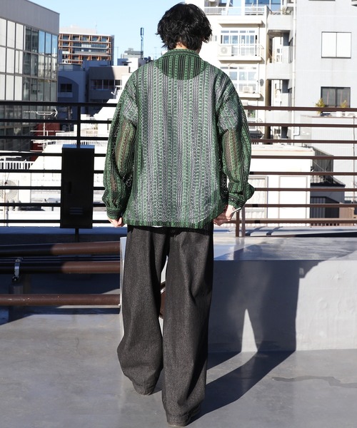８(eight)（エイト）の「レースシアーオーバーシャツ（シャツ/ブラウス・メンズ・レッド/グリーン/オフホワイト/ベージュ・MEDIUM/LARGE）」の17枚目の写真