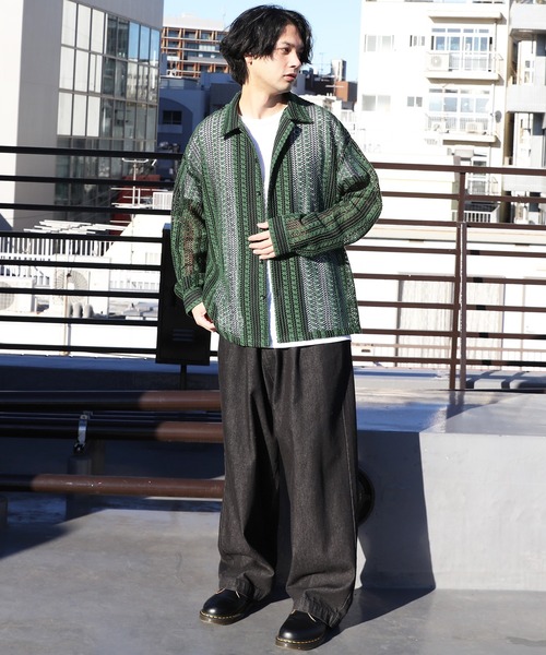 ８(eight)（エイト）の「レースシアーオーバーシャツ（シャツ/ブラウス・メンズ・レッド/グリーン/オフホワイト/ベージュ・MEDIUM/LARGE）」の20枚目の写真