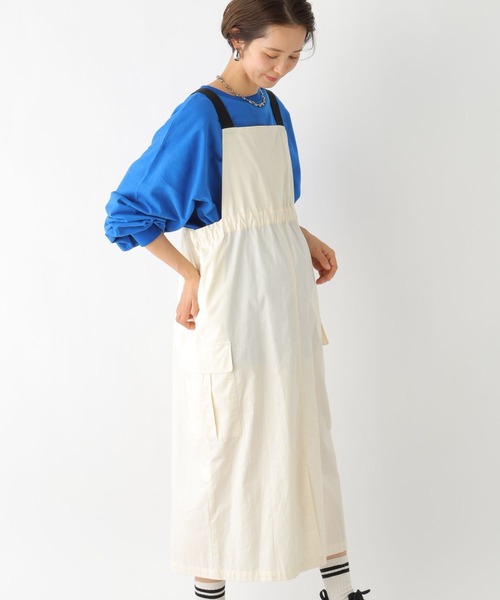 LEPSIM（レプシィム）の「【産前・産後対応】マタニティ／2WAYサス付きカーゴスカート　992055（マタニティウェア/グッズ・レディース・カーキ/オフホワイト/ブラック・FREE）」の12枚目の写真