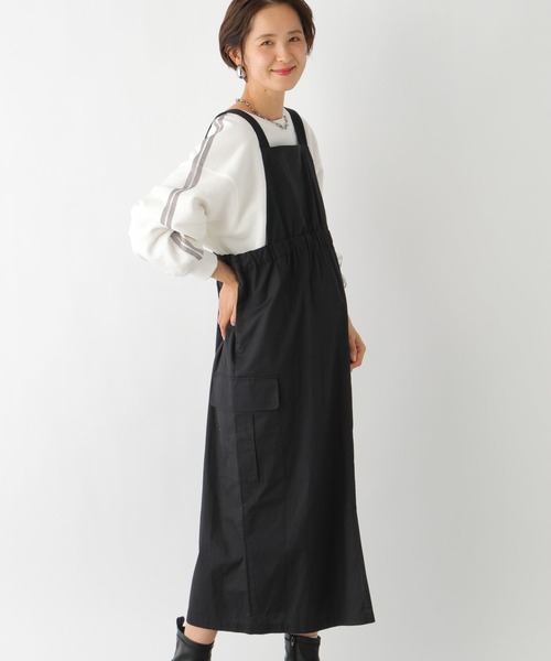 LEPSIM（レプシィム）の「【産前・産後対応】マタニティ／2WAYサス付きカーゴスカート　992055（マタニティウェア/グッズ・レディース・カーキ/オフホワイト/ブラック・FREE）」の5枚目の写真