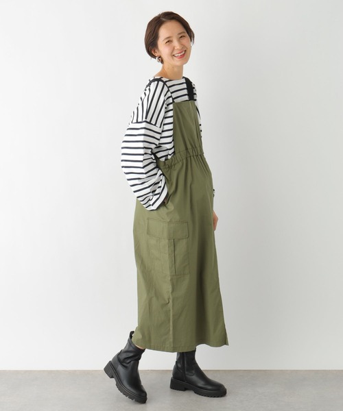 LEPSIM（レプシィム）の「【産前・産後対応】マタニティ／2WAYサス付きカーゴスカート　992055（マタニティウェア/グッズ・レディース・カーキ/オフホワイト/ブラック・FREE）」の13枚目の写真