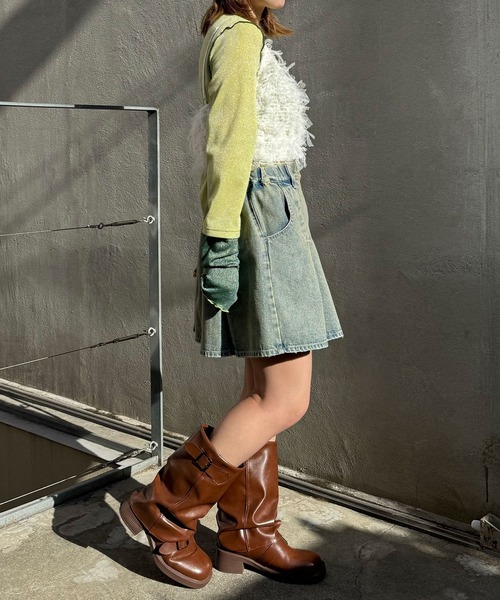 CIAOPANIC（チャオパニック）の「チュールフリンジビスチェ（キャミソール・レディース・ホワイト/ブラック/オレンジ・FREE）」の10枚目の写真