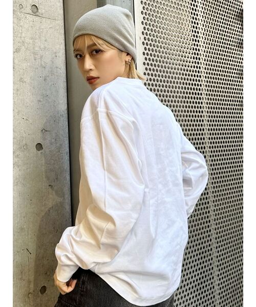 MURUA(ムルーア)の「ポイントロゴロンT(Tシャツ/カットソー・レディース・ブラック/ホワイト・FREE)」の10枚目の写真