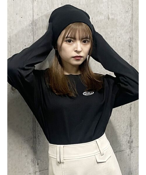 MURUA(ムルーア)の「ポイントロゴロンT(Tシャツ/カットソー・レディース・ブラック/ホワイト・FREE)」の12枚目の写真
