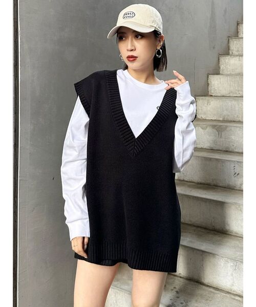 MURUA(ムルーア)の「ポイントロゴロンT(Tシャツ/カットソー・レディース・ブラック/ホワイト・FREE)」の15枚目の写真