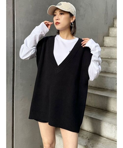 MURUA(ムルーア)の「ポイントロゴロンT(Tシャツ/カットソー・レディース・ブラック/ホワイト・FREE)」の19枚目の写真