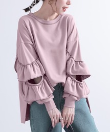 osharewalker | 『フリル袖デザインスウェット』(スウェット)