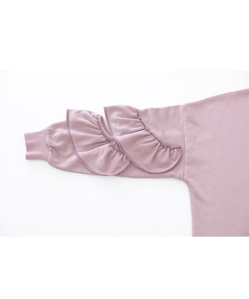 osharewalker（オシャレウォーカー）の「『フリル袖デザインスウェット』（スウェット・レディース・ラベンダー/ブラック・FREE）」の7枚目の写真