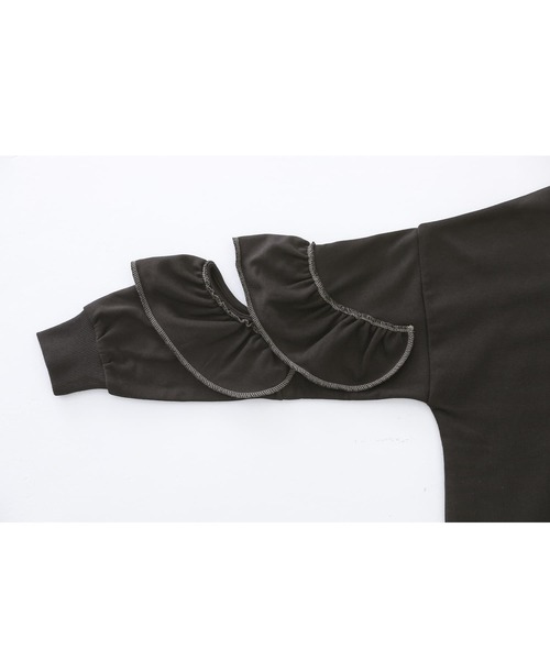 osharewalker（オシャレウォーカー）の「『フリル袖デザインスウェット』（スウェット・レディース・ラベンダー/ブラック・FREE）」の8枚目の写真