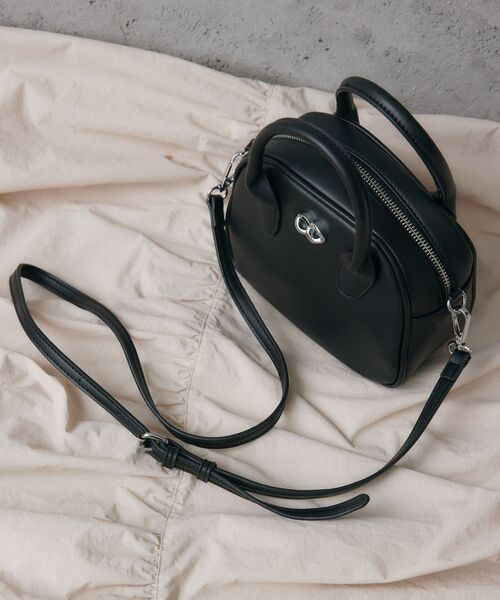 RETRO GIRL（レトロガール）の「ミニボストンバッグ（ショルダーバッグ・レディース・ブラック/オフホワイト/ブルー・ONE SIZE）」の19枚目の写真