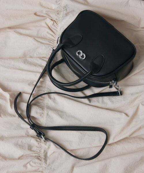 RETRO GIRL（レトロガール）の「ミニボストンバッグ（ショルダーバッグ・レディース・ブラック/オフホワイト/ブルー・ONE SIZE）」の20枚目の写真