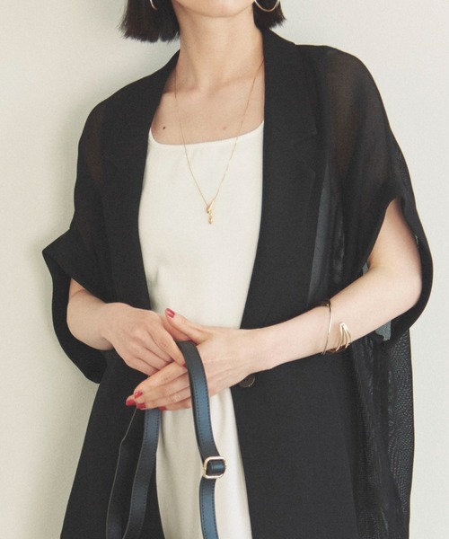 Doux archives（ドゥアルシーヴ）の「2wayスクエアリブタンクトップ（タンクトップ・レディース・グレイッシュベージュ/オフホワイト/チャコールグレー・FREE）」の12枚目の写真