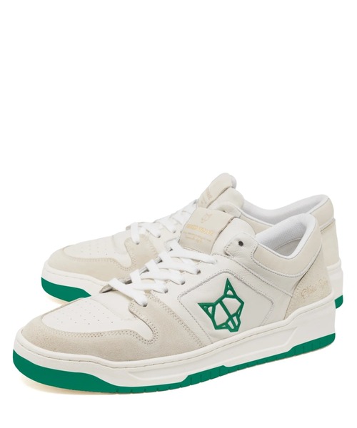 NakedWolfe(ネイキッドウルフ)の「NakedWolfe/ネイキッドウルフ/CM-01 OFF WHITE/GREEN LEATHER SUEDE COMBO(スニーカー・レディース・ブルー/モスグリーン・42/43/41/45)」の2枚目の写真