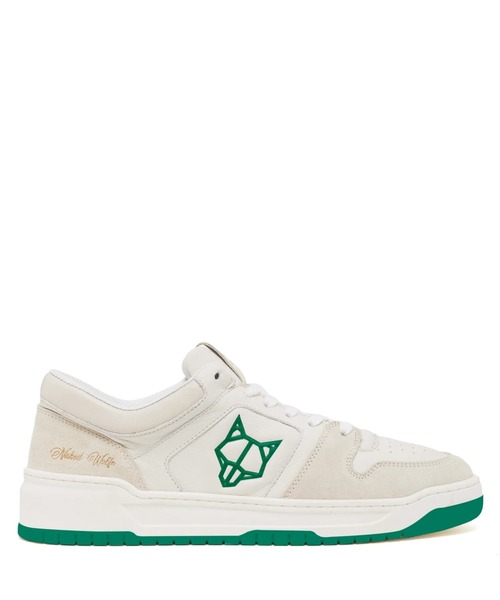 NakedWolfe(ネイキッドウルフ)の「NakedWolfe/ネイキッドウルフ/CM-01 OFF WHITE/GREEN LEATHER SUEDE COMBO(スニーカー・レディース・ブルー/モスグリーン・42/43/41/45)」の3枚目の写真