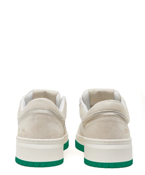 NakedWolfe(ネイキッドウルフ)の「NakedWolfe/ネイキッドウルフ/CM-01 OFF WHITE/GREEN LEATHER SUEDE COMBO(スニーカー・レディース・ブルー/モスグリーン・42/43/41/45)」の4枚目の写真