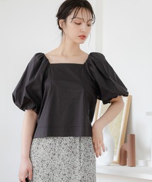 Andemiu | コットンスクエアパフブラウス113905(シャツ/ブラウス)