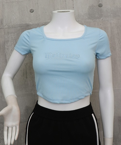 Miniministore(ミニミニストア)の「ショートTシャツ レディース 韓国風(Tシャツ/カットソー・レディース・ホワイト/ダークグレー/ライトブルー/ブラック・XL/L/M)」の10枚目の写真