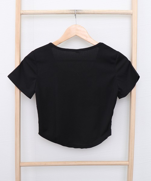 Miniministore(ミニミニストア)の「ショートTシャツ レディース 韓国風(Tシャツ/カットソー・レディース・ホワイト/ダークグレー/ライトブルー/ブラック・XL/L/M)」の17枚目の写真