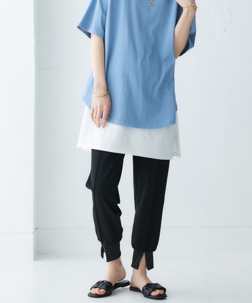 nissen(ニッセン)の「スリットジョガーパンツ(その他パンツ・レディース・ブラック/チャコール・S/M/L/LL)」の14枚目の写真