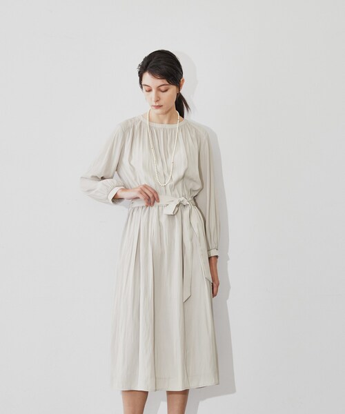 【セール】パウダーサテン ドレープワンピース（ワンピース）｜cloenc（クロエンス）