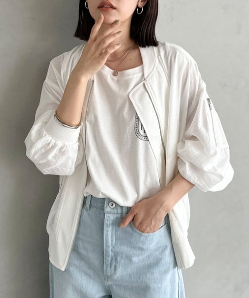 Doux archives（ドゥアルシーヴ）の「シアーMA1ブルゾン（MA