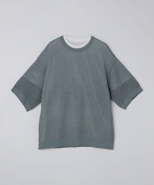 SHIPS Colors(シップス カラーズ)の「SHIPS Colors:メッシュ ニット アンサンブル◇(ニット/セーター・メンズ・ベージュ/ネイビー/ブルー・MEDIUM/LARGE/X-LARGE)」の5枚目の写真