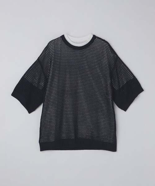 SHIPS Colors(シップス カラーズ)の「SHIPS Colors:メッシュ ニット アンサンブル◇(ニット/セーター・メンズ・ベージュ/ネイビー/ブルー・MEDIUM/LARGE/X-LARGE)」の6枚目の写真