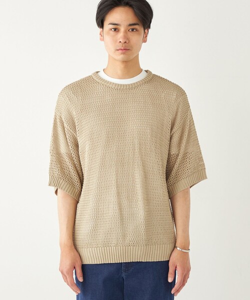 SHIPS Colors(シップス カラーズ)の「SHIPS Colors:メッシュ ニット アンサンブル◇(ニット/セーター・メンズ・ベージュ/ネイビー/ブルー・MEDIUM/LARGE/X-LARGE)」の17枚目の写真