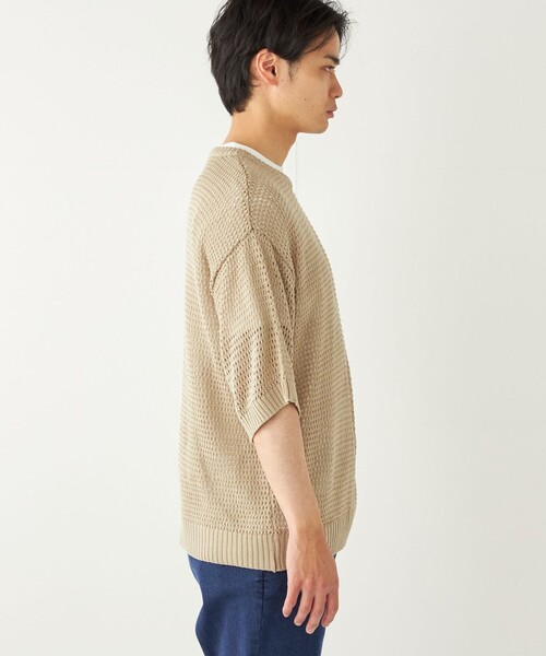 SHIPS Colors(シップス カラーズ)の「SHIPS Colors:メッシュ ニット アンサンブル◇(ニット/セーター・メンズ・ベージュ/ネイビー/ブルー・MEDIUM/LARGE/X-LARGE)」の20枚目の写真