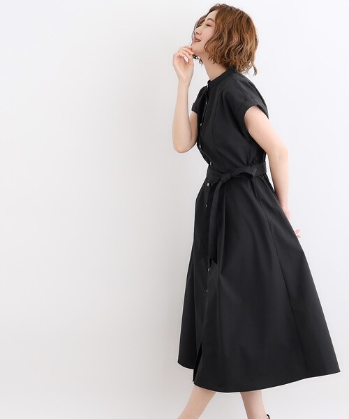 grove(グローブ)の「◆<洗濯機で洗える・UVカット>サッカーワンピース(ワンピース・レディース・ブラック系1/オリーブ/ブラック・03/02/01/04/05)」の6枚目の写真