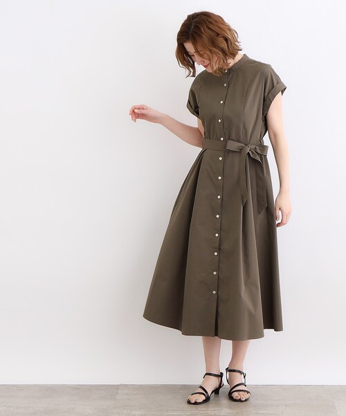 grove(グローブ)の「◆<洗濯機で洗える・UVカット>サッカーワンピース(ワンピース・レディース・ブラック系1/オリーブ/ブラック・03/02/01/04/05)」の12枚目の写真