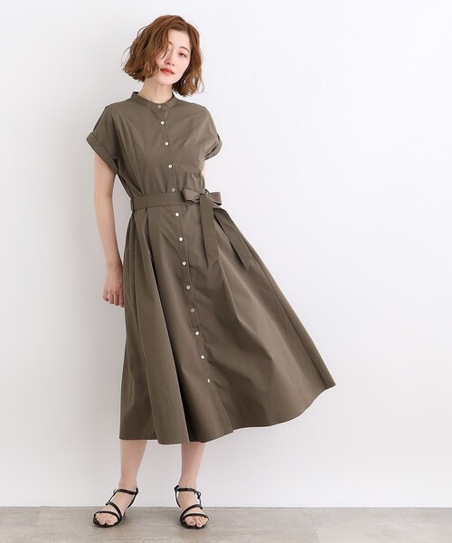 grove(グローブ)の「◆<洗濯機で洗える・UVカット>サッカーワンピース(ワンピース・レディース・ブラック系1/オリーブ/ブラック・03/02/01/04/05)」の13枚目の写真