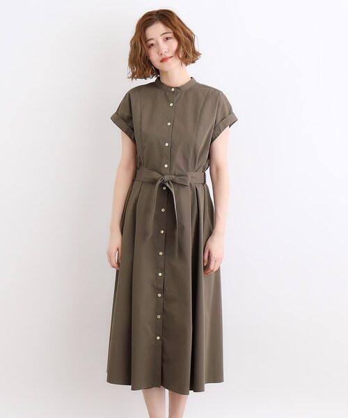 grove(グローブ)の「◆<洗濯機で洗える・UVカット>サッカーワンピース(ワンピース・レディース・ブラック系1/オリーブ/ブラック・03/02/01/04/05)」の17枚目の写真