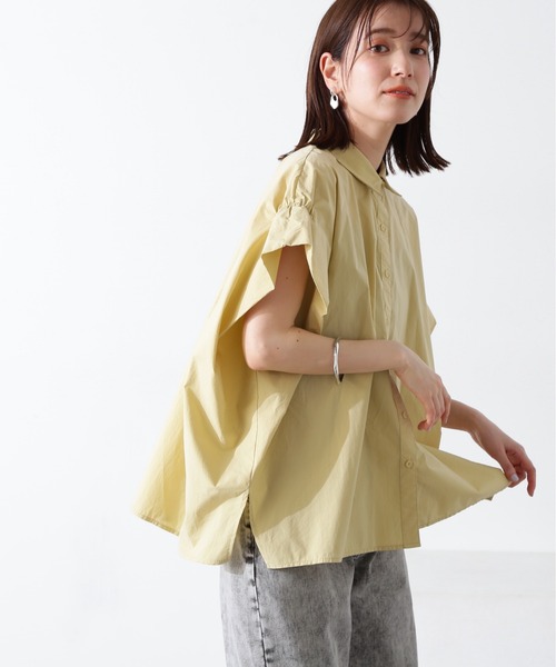 N.（N. Natural Beauty Basic）（エヌエヌナチュラルビューティーベーシック）の「◆ボクシーフォルムブラウス（シャツ/ブラウス・レディース・ブルー/オフホワイト/ベージュ/イエロー・MEDIUM）」の4枚目の写真