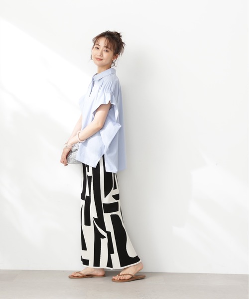 N.（N. Natural Beauty Basic）（エヌエヌナチュラルビューティーベーシック）の「◆ボクシーフォルムブラウス（シャツ/ブラウス・レディース・ブルー/オフホワイト/ベージュ/イエロー・MEDIUM）」の22枚目の写真