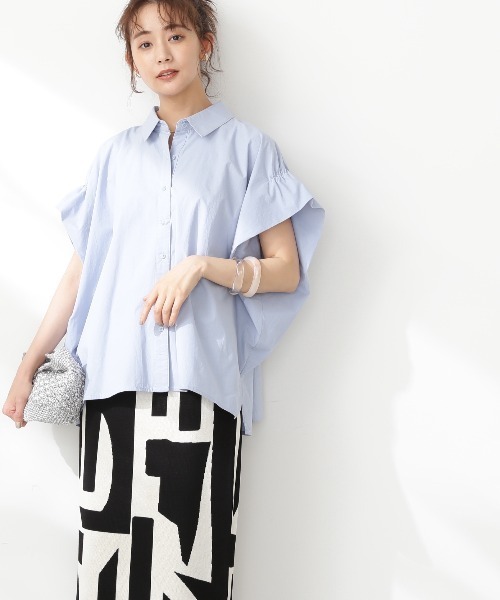 N.（N. Natural Beauty Basic）（エヌエヌナチュラルビューティーベーシック）の「◆ボクシーフォルムブラウス（シャツ/ブラウス・レディース・ブルー/オフホワイト/ベージュ/イエロー・MEDIUM）」の20枚目の写真