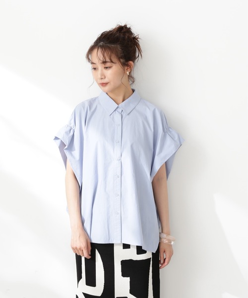 N.（N. Natural Beauty Basic）（エヌエヌナチュラルビューティーベーシック）の「◆ボクシーフォルムブラウス（シャツ/ブラウス・レディース・ブルー/オフホワイト/ベージュ/イエロー・MEDIUM）」の19枚目の写真