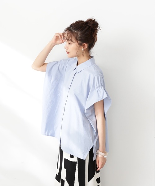 N.（N. Natural Beauty Basic）（エヌエヌナチュラルビューティーベーシック）の「◆ボクシーフォルムブラウス（シャツ/ブラウス・レディース・ブルー/オフホワイト/ベージュ/イエロー・MEDIUM）」の18枚目の写真