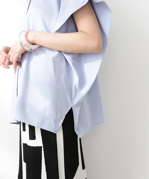 N.（N. Natural Beauty Basic）（エヌエヌナチュラルビューティーベーシック）の「◆ボクシーフォルムブラウス（シャツ/ブラウス・レディース・ブルー/オフホワイト/ベージュ/イエロー・MEDIUM）」の14枚目の写真