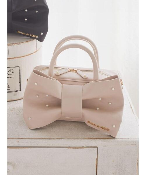 【★安心の定価販売★】 Maison de FLEUR（メゾンドフルール）の「EC限定ビッグリボン バッグ
