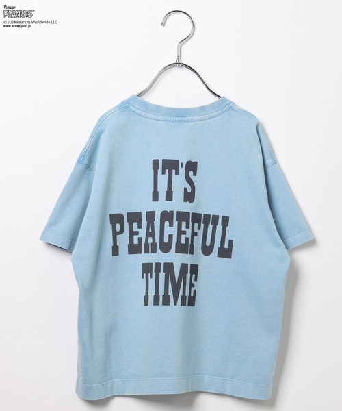 PEANUTS(ピーナッツ)の「【SNOOPY&FRIENDS meets BAYFLOW】ピーナッツスノーTシャツ(KIDS)(Tシャツ/カットソー・キッズ・ネイビー/イエロー/ピンク/チャコール/オフホワイト/ライトブルー・120cm/110cm/150cm/130cm/140cm)」の17枚目の写真