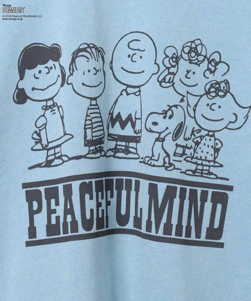 PEANUTS(ピーナッツ)の「【SNOOPY&FRIENDS meets BAYFLOW】ピーナッツスノーTシャツ(KIDS)(Tシャツ/カットソー・キッズ・ネイビー/イエロー/ピンク/チャコール/オフホワイト/ライトブルー・120cm/110cm/150cm/130cm/140cm)」の9枚目の写真