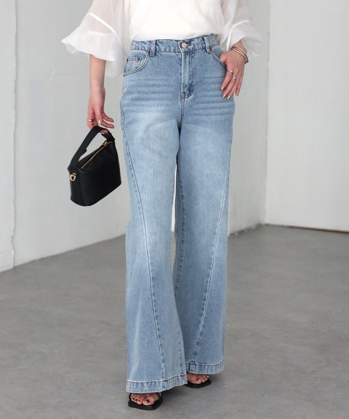 Riberry（リベリー）の「フレアデニムパンツ（デニムパンツ・レディース・ブルー/ブラック/グレー・MEDIUM/SMALL）」の19枚目の写真