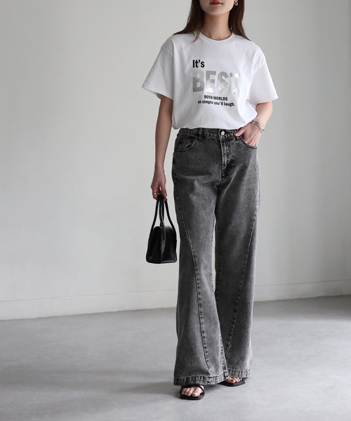 Riberry（リベリー）の「フレアデニムパンツ（デニムパンツ・レディース・ブルー/ブラック/グレー・MEDIUM/SMALL）」の8枚目の写真