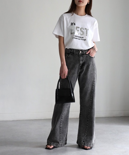 Riberry（リベリー）の「フレアデニムパンツ（デニムパンツ・レディース・ブルー/ブラック/グレー・MEDIUM/SMALL）」の9枚目の写真