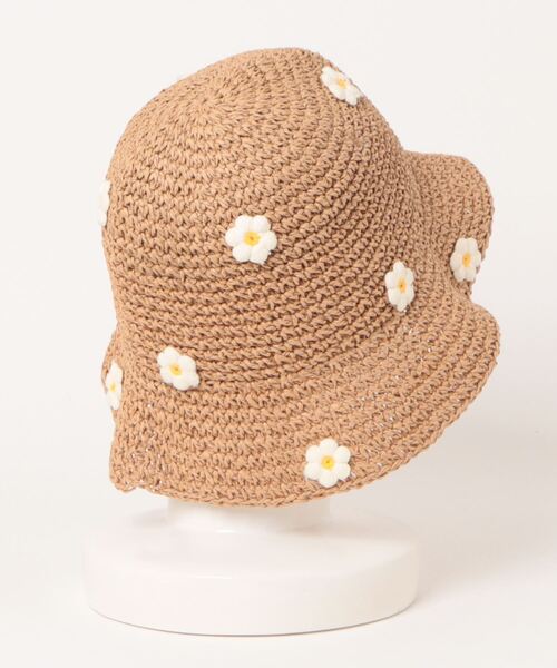 TONE SELECT GOODS（トーンセレクトグッズ）の「pur chouchou/フラワー刺繍ペーパーハット P4206（ハット・レディース・ブラウン/ベージュ・FREE）」の9枚目の写真