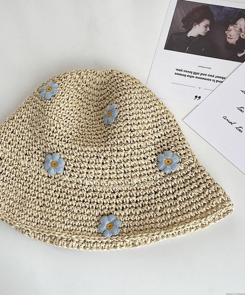 TONE SELECT GOODS（トーンセレクトグッズ）の「pur chouchou/フラワー刺繍ペーパーハット P4206（ハット・レディース・ブラウン/ベージュ・FREE）」の7枚目の写真