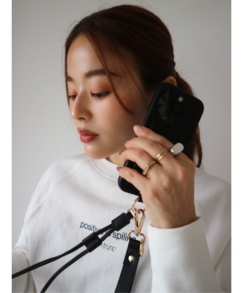 TRUNC（トランクエイティーエイト）の「(iPhone15PRO) Double Strap iPhone Case（スマホケース/カバー・レディース・ブラック/グレイッシュベージュ・iPhone 15 Pro）」の12枚目の写真